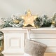 preview thumbnail 38 of 44, Glitzhome 7.5" H Christmas Silver LED Tree Star Gift Box Heavy Duty Stocking Holders Mantel Ornament