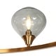 preview thumbnail 7 of 14, Celesn Modern Gold 8-Light 39.3 in. Wheel Chandelier Glass Lights for Dining Living Room - D 39.3" x H 31.8"