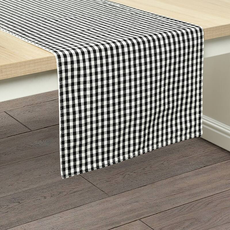 Lush Decor Gingham Check Yarn Dyed Table Runner, 13" x 72" - 13" x 72"