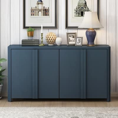 60" Sideboard Storage Cabinet with 4 Doors,Adjustable Shelves