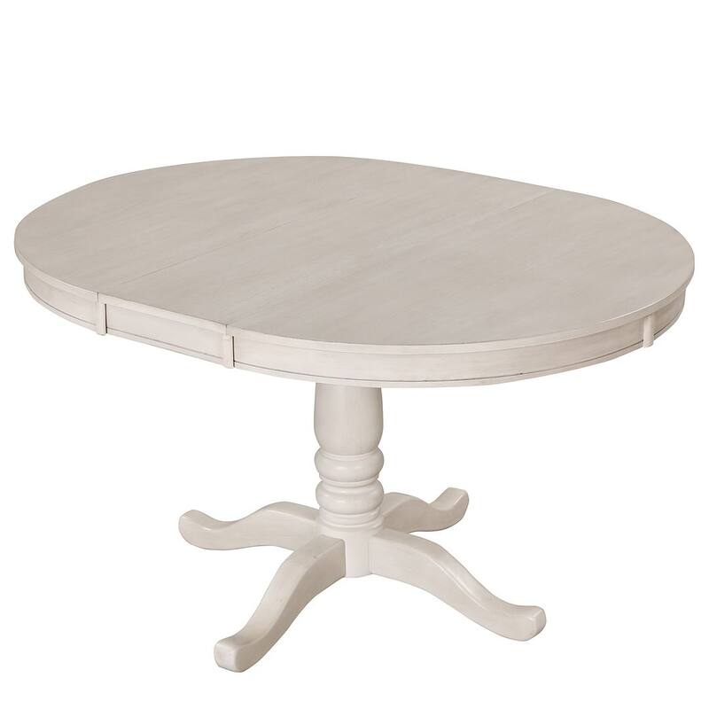 42"-54 " Farmhouse Round Extendable Dining Table Set for 4