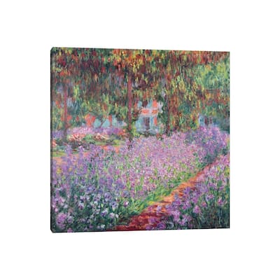 iCanvas "The Artist's Garden at Giverny, 1900 " by Claude Monet Canvas Print
