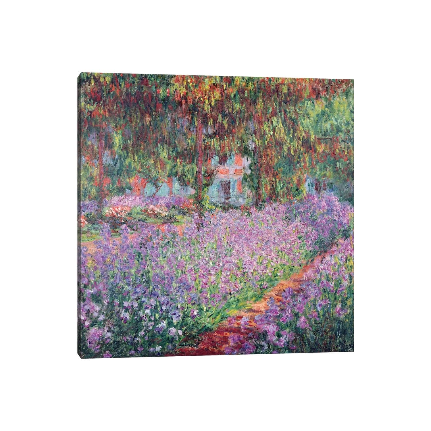 iCanvas "The Artist's Garden at Giverny, 1900 " by Claude Monet Canvas Print