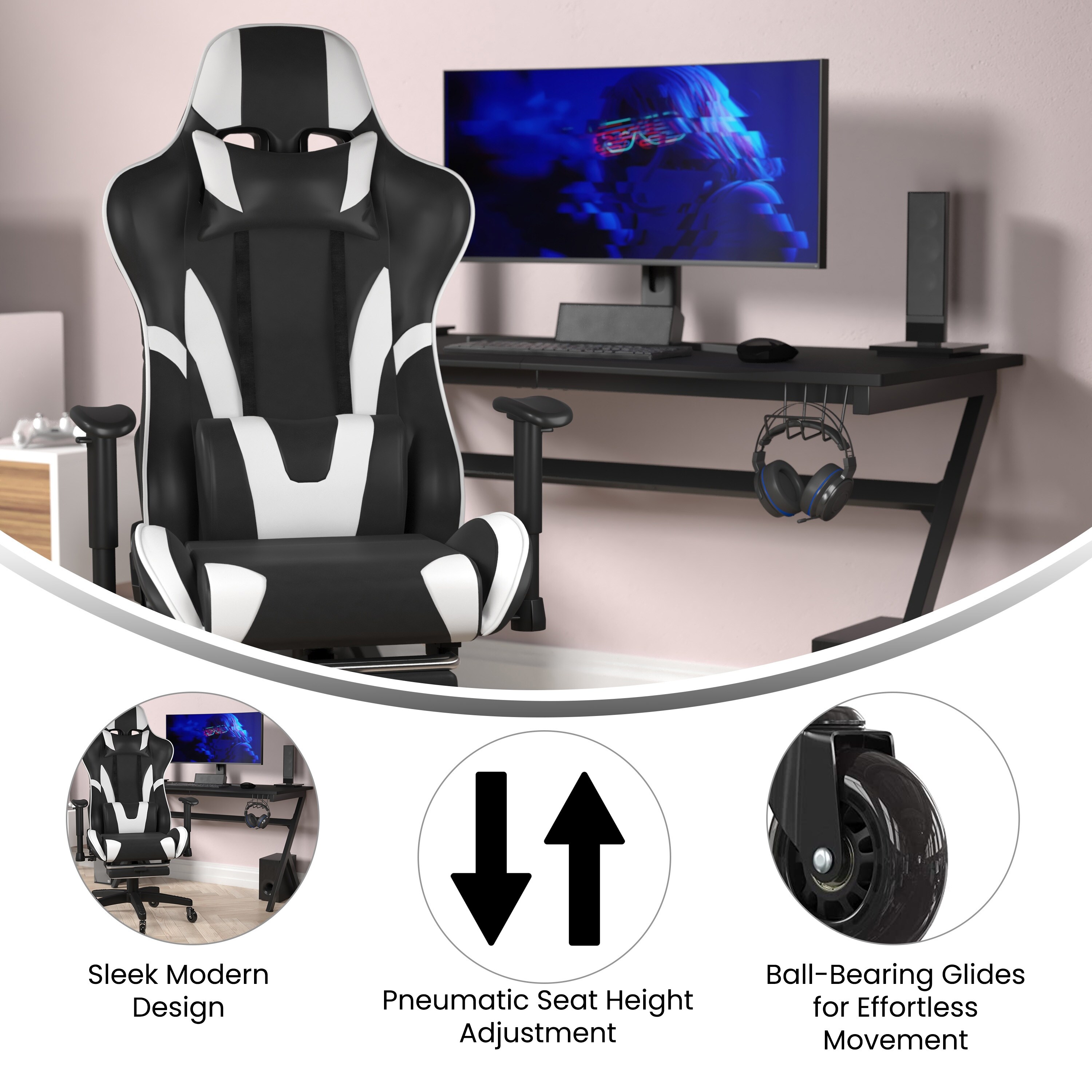 Wheeled gaming chair discount