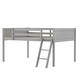 preview thumbnail 9 of 16, Full Size Wood Low Loft Bed with Ladder