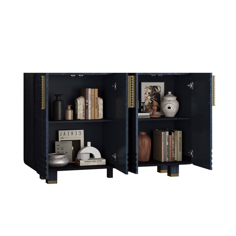 Retro 54" Vintage Sideboard with Adjustable Shelves for Versatile Storage Solutions