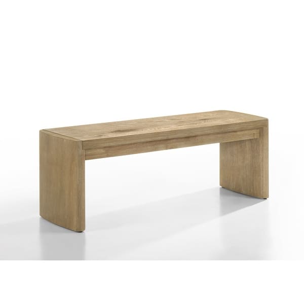 slide 2 of 4, Magnus Wooden Oak Finish 50.5" Wide Dining Bench