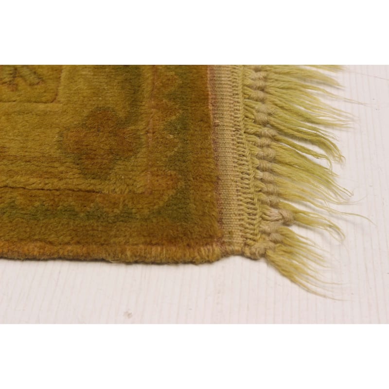 ECARPETGALLERY Hand-knotted Color Transition Dark Gold Wool Rug - 6'11 x 10'0