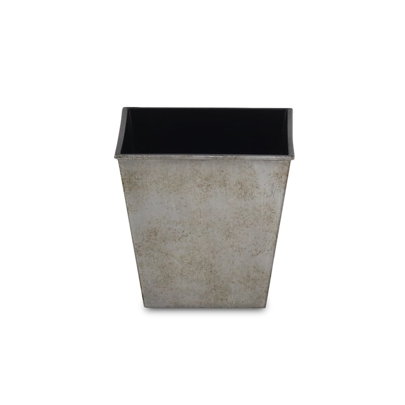 HomeRoots 5" Gray Recycled Plastic Indoor Outdoor Rectangular Nursery Pot