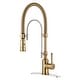 preview thumbnail 5 of 87, WOWOW Single Handle Gooseneck Pull Down Sprayer Kitchen Faucet Without Soap Dispenser - Chrome and Gold