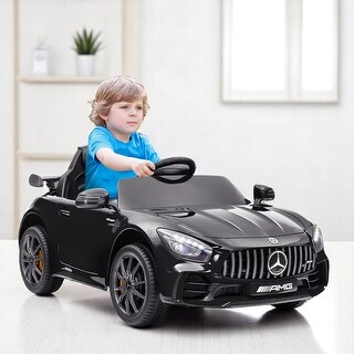 12V Licensed Mercedes-Benz AMG GTR Ride-On Car for Kids with Remote Control, Music, Lights - Electric Vehicle