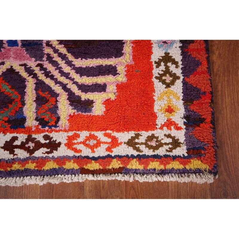 Anatolian Vintage Runner Rug Handmade Silk Carpet - 2'8"x 13'7"