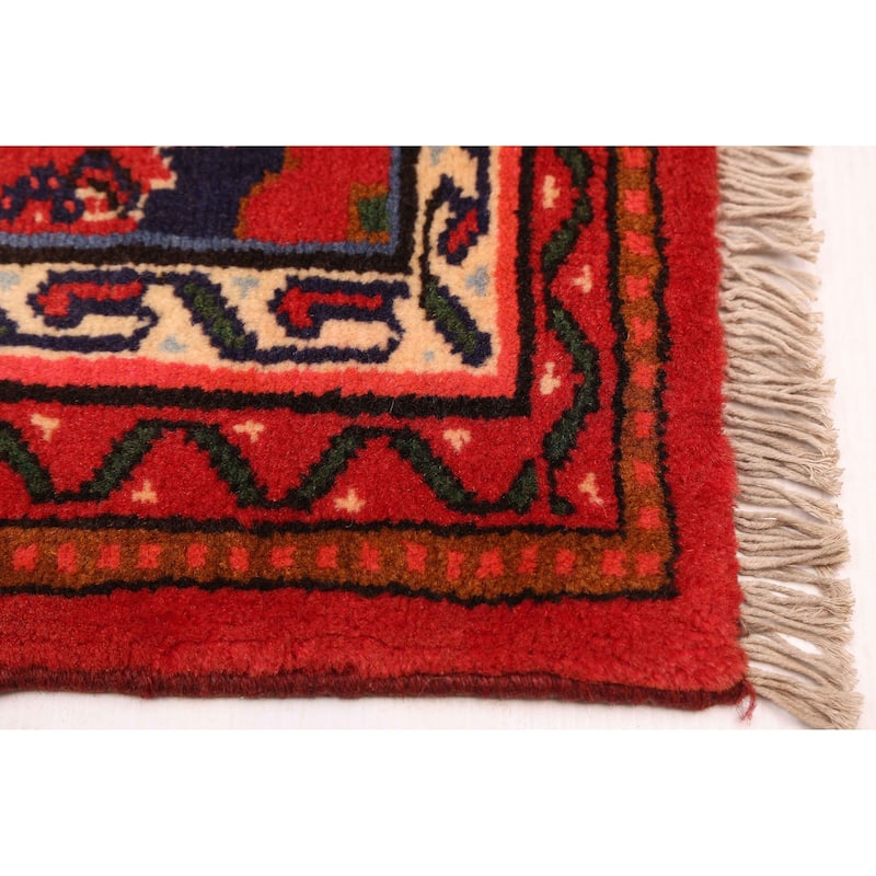 ECARPETGALLERY Hand-knotted Andelz Red Wool Rug - 2'11 x 10'0