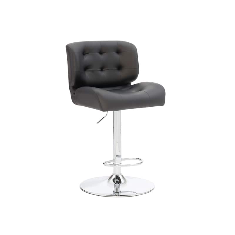 Reilly Adjustable Faux Leather Barstool