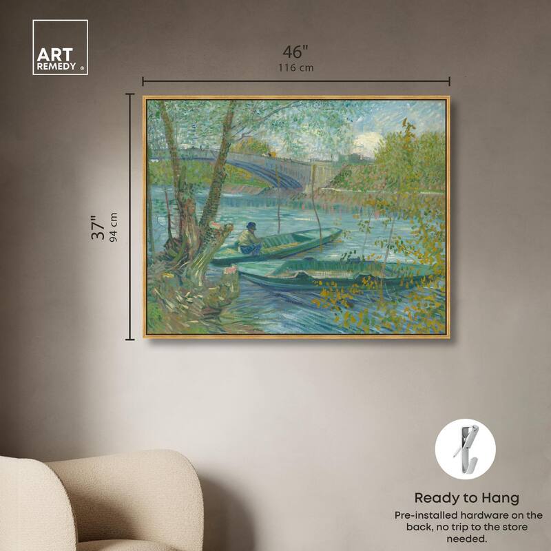 Fishing in Spring Canvas by Art Remedy