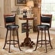 preview thumbnail 2 of 10, Costway Set of 2 29'' Swivel Bar Height Stool Wood Dining Chair