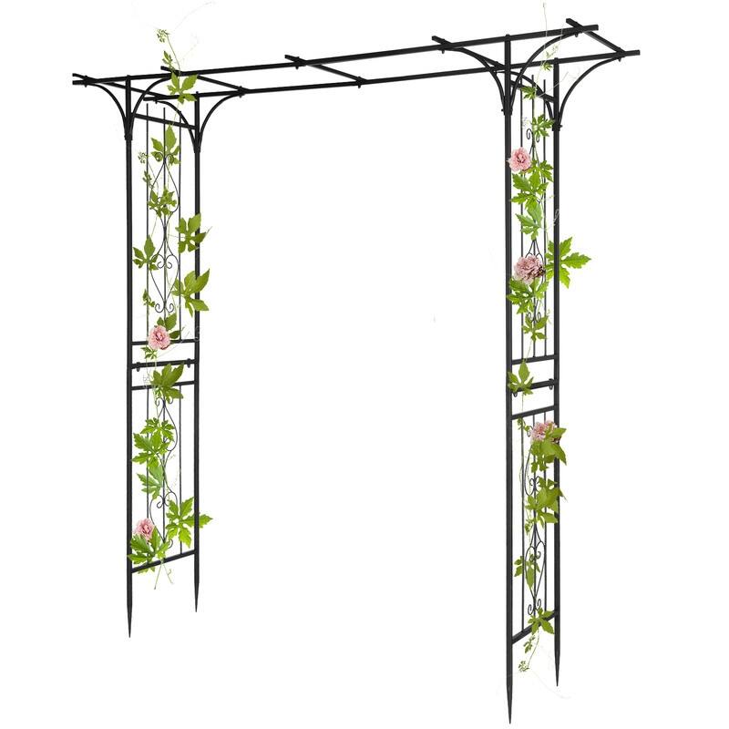 58.3" W x 85" H Iron Garden Arbor