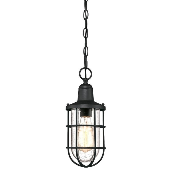 Westinghouse 6355700 One-Light Indoor Pendant Matte Black Finish