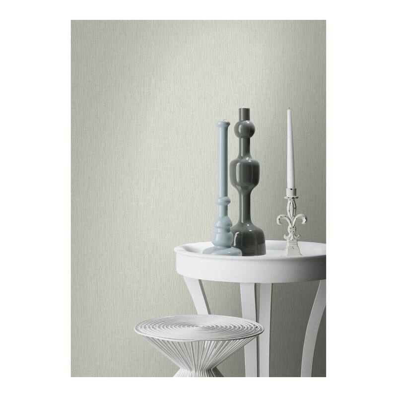 Advantage Haast Silver Vertical Woven Texture Wallpaper - 21 x 396 x 0.025