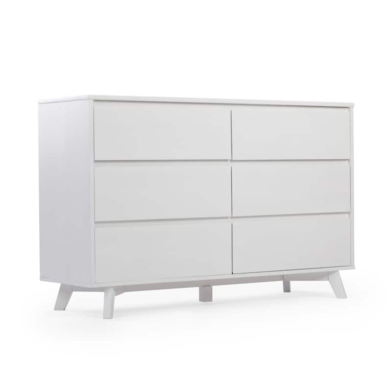 Plank and Beam Scandinavian 6-Drawer Dresser