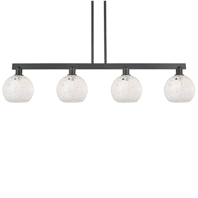 Innovations Lighting 716-4I-11-51 White Mouchette Linear White - Matte Black / White Mouchette