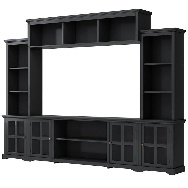 Modern Minimalist Entertainment Wall Unit Sets with TV Stand for TVs Up to 70"/75''