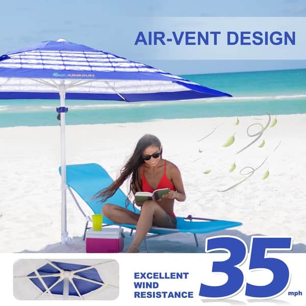 heavy duty wind resistant patio umbrella 7.5Ft Umbrella, Outdoor Table With Push Button Tilt And Crank, Uv Protection Waterproof Market Sun Umbrella With 6 Sturdy Ribs For resistant and tear resistant sunshade fabric Wind Resistant Patio Umbrellas |
