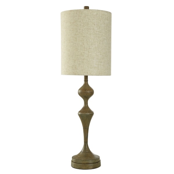 Netted Roanoke Rustic Table Lamp Net Patterned Roanoke Brown Finish