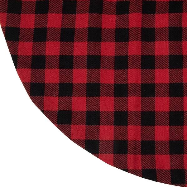 Shop 20 Red And Black Buffalo Plaid Mini Christmas Tree Skirt Overstock 30272516