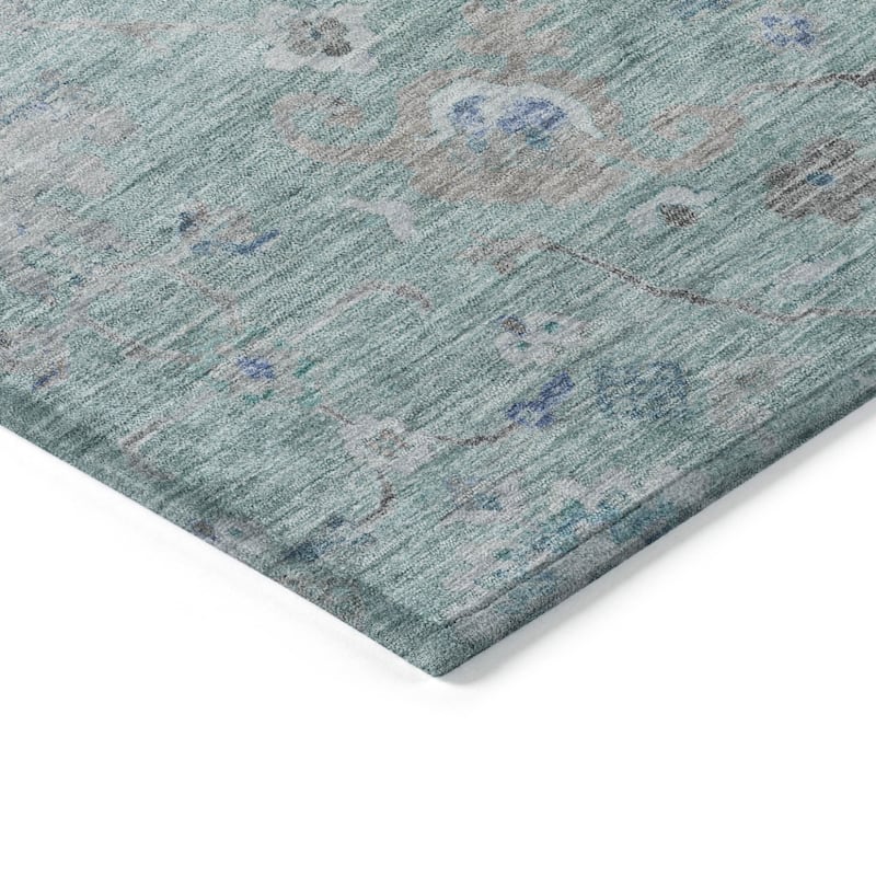HomeRoots Floral Traditional Rectangle Outdoor Rug