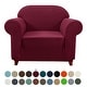 preview thumbnail 36 of 93, Subrtex Stretch Armchair Slipcover 1 Piece Spandex Furniture Protector Wine