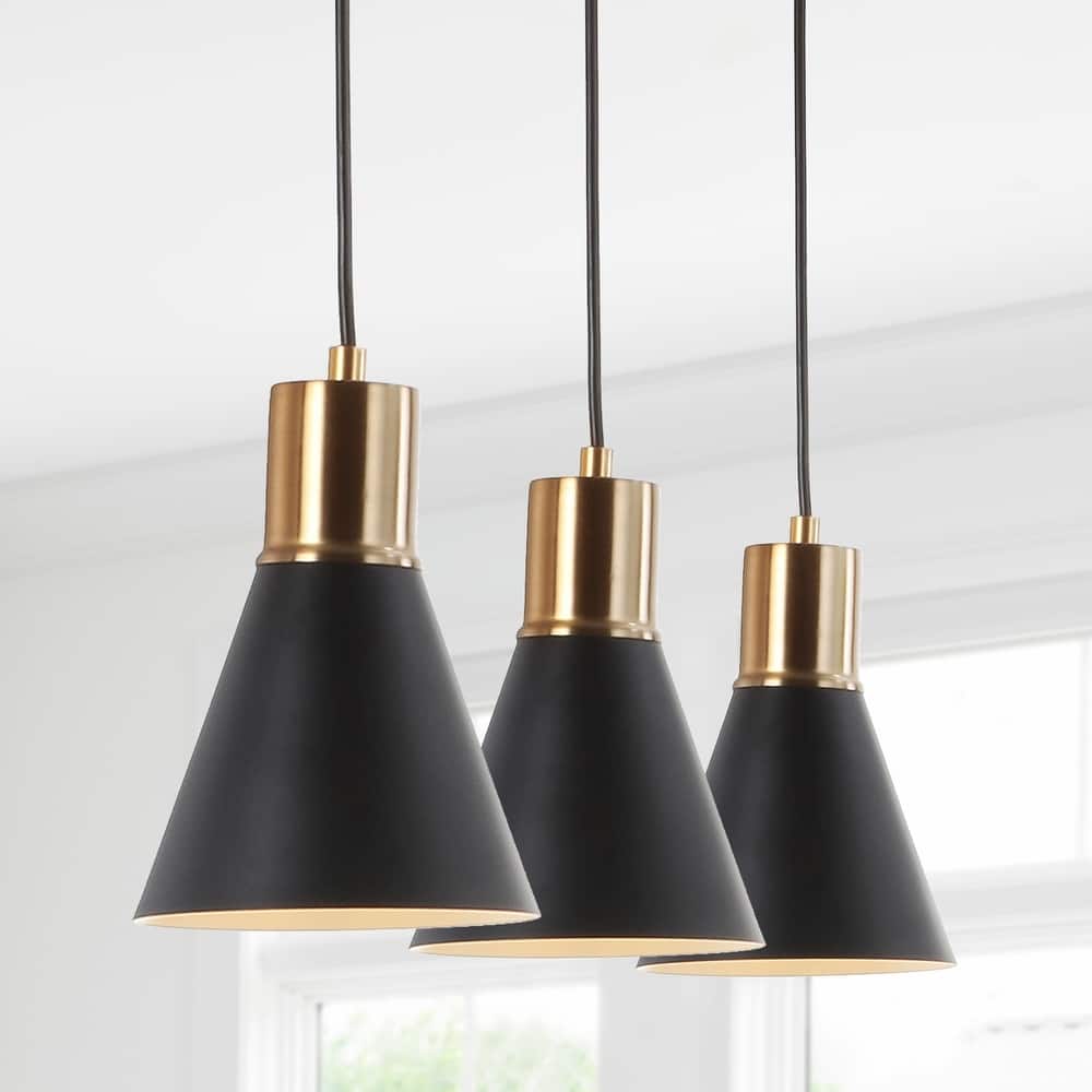 JONATHAN Y Watts Mid-Century Modern Iron LED Pendant