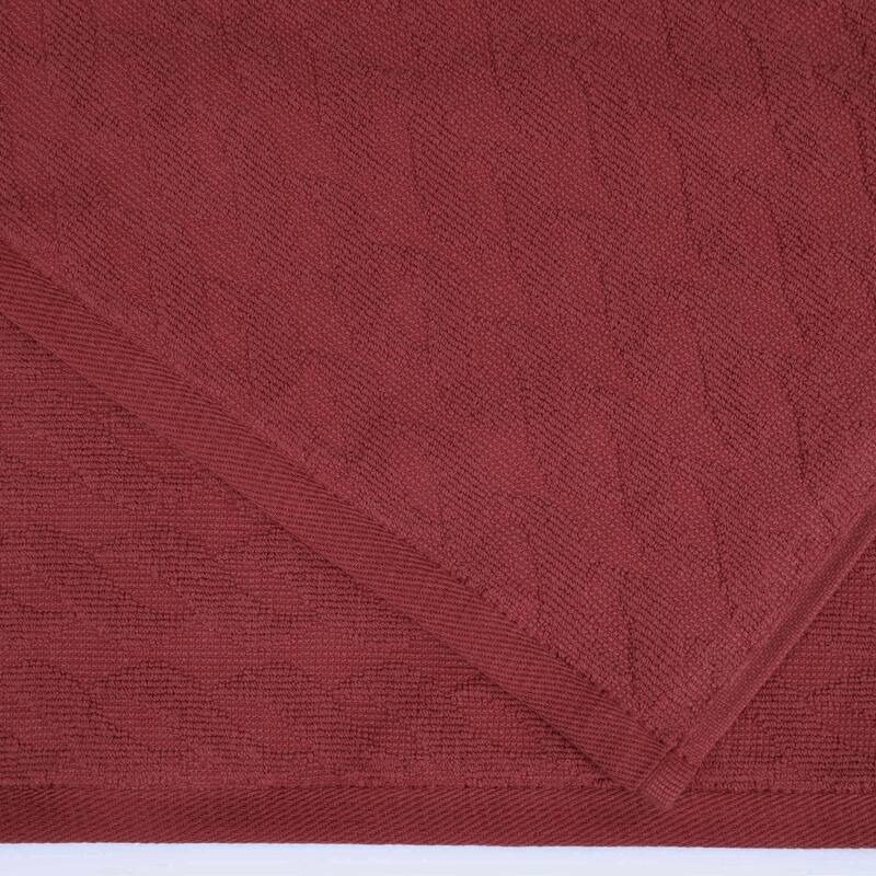 Turkish Cotton Herringbone and Solid Washcloth Towel Set by Superior