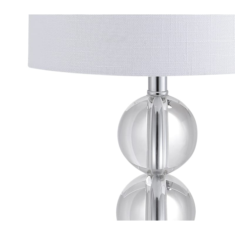 Flora 17.5" Crystal LED Table Lamp, Clear by JONATHAN Y