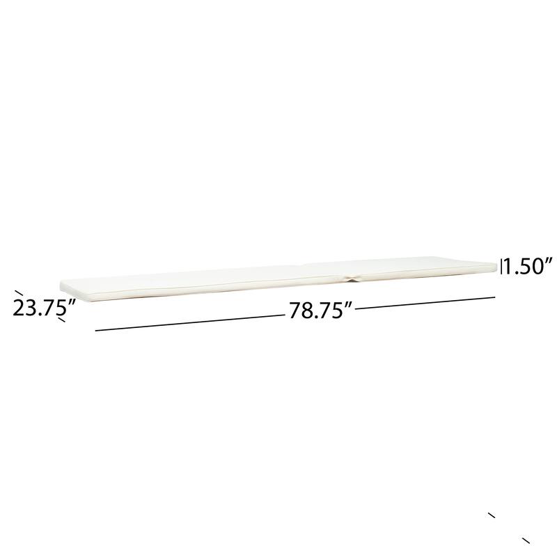 Nadine Outdoor Acacia Wood Chaise Lounge and Cushion Set by Christopher Knight Home