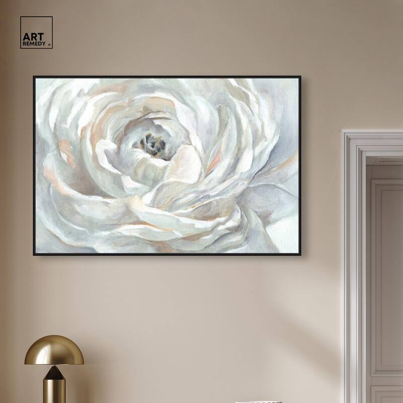 Powdery Peony Canvas by Art Remedy