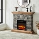 preview thumbnail 13 of 25, 40 in. Faux Stone Freestanding Electric Fireplace - 40" in Width