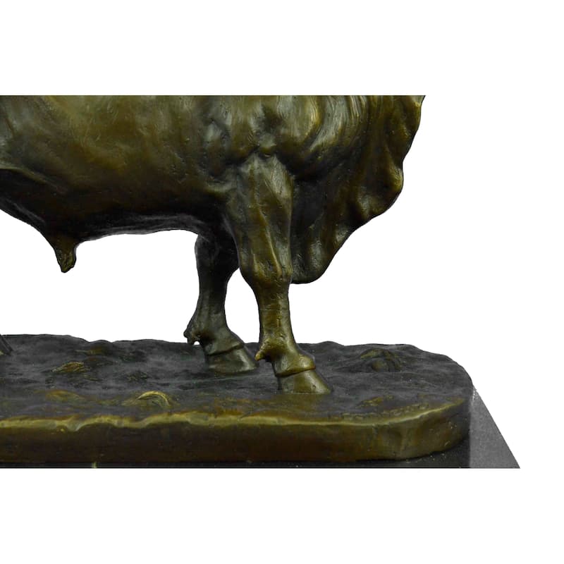 Isidore Bonheur Signed Stock Market Bull Cow Statue Hot Cast Figurine Figure Art