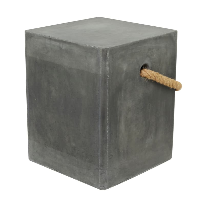 Fiber clay Contemporary Outdoor Accent Table - 15 x 15 x 18