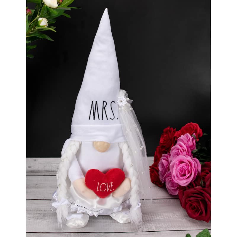 Rae Dunn Plush Wedding Gnome - N/A - MRS.