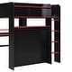 preview thumbnail 45 of 43, Full Size Wood Bunk Bed with Height-Adjustable Desk, Wardrobe, Ample Storage Space and RGB Light