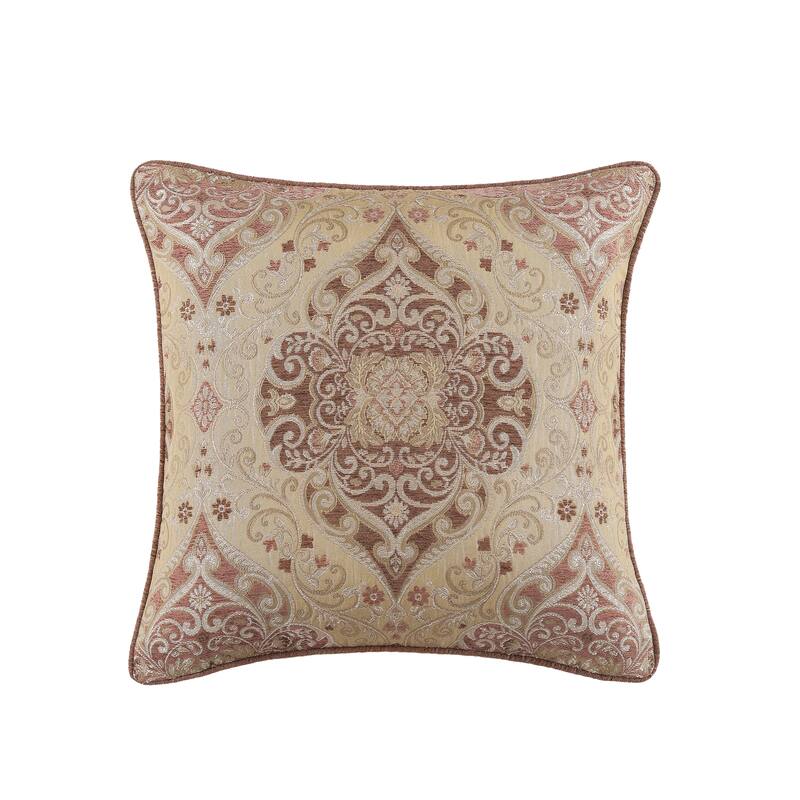 J. Queen New York Weston Terracotta 20" Square Decorative Throw Pillow