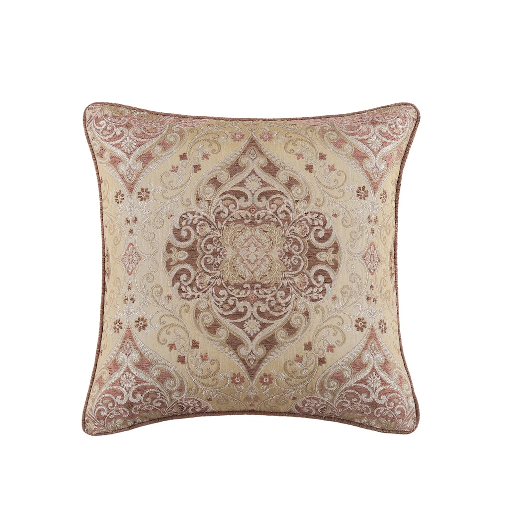J. Queen New York Weston Terracotta 20" Square Decorative Throw Pillow