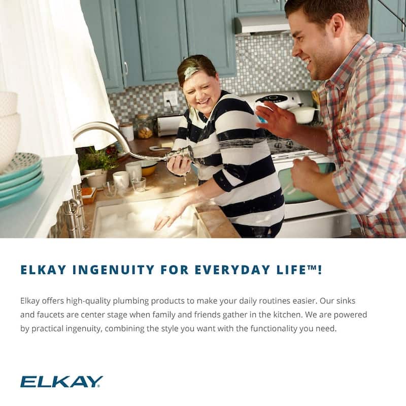 Elkay Gourmet 16-1/2" Single Basin Undermount Stainless Steel Kitchen - Stainless Steel