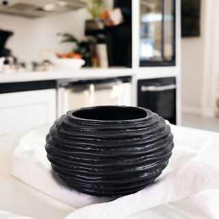 Black Ceramic Textured Bubble Vase - Bed Bath & Beyond - 39101806