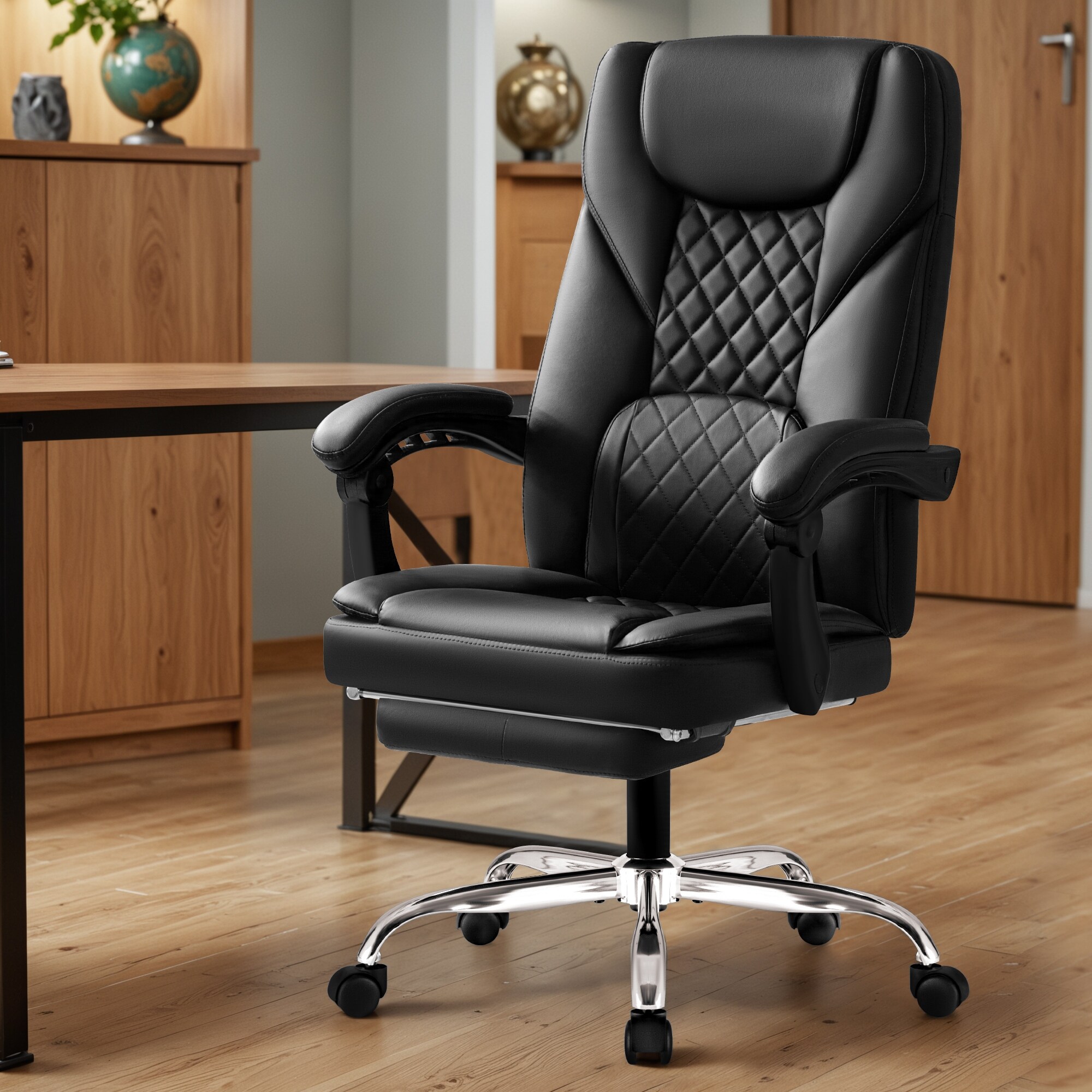 Furniwell Office Chair High Back Adjustable Height and Back Ergonomics Computer Chair Waterproof Fabric Bed Bath Beyond 40980756