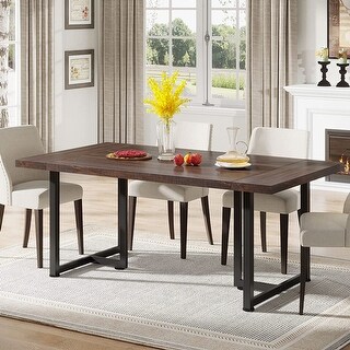 Hilanders Wood Kitchen Table ダークブラウン brown-grey-tileon-kitchen-