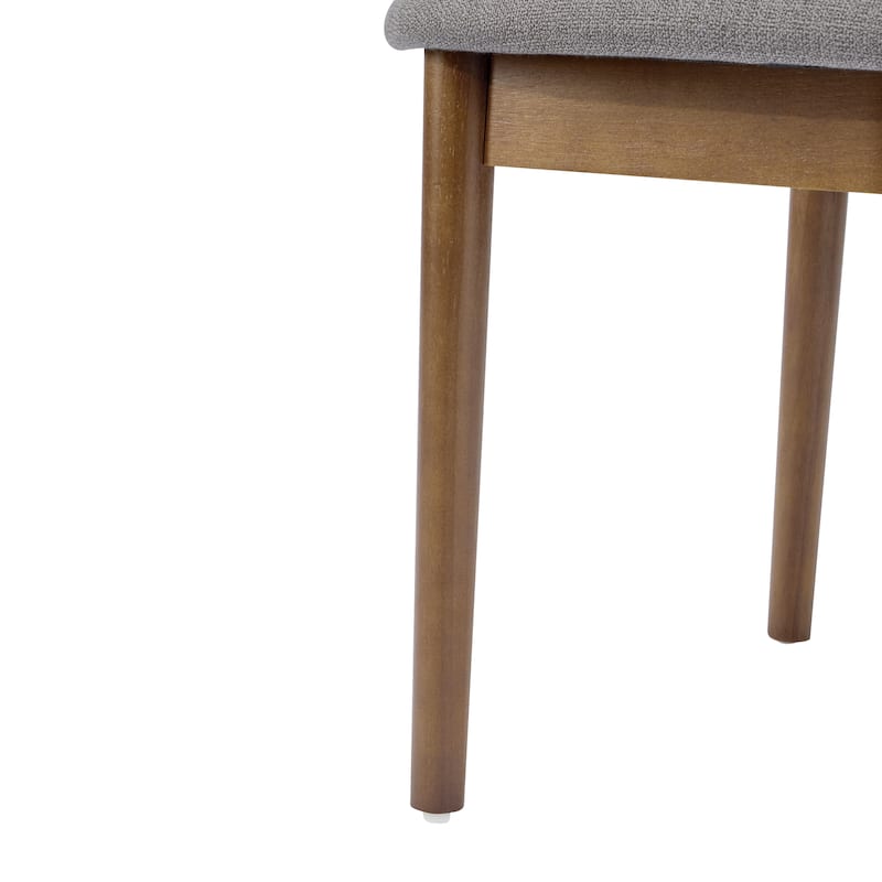 Christopher Knight Home - Caelum Upholstered Rubberwood Dining Chair with Solid Wood Legs