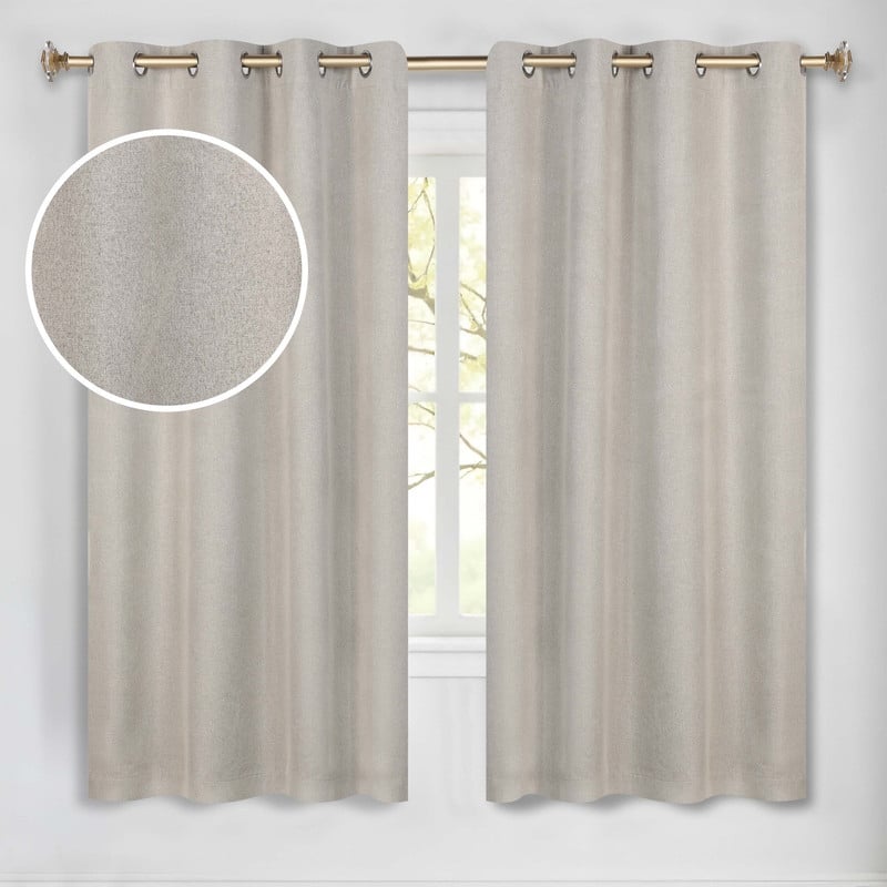 Superior Neal 100% Blackout Grommet Curtains, Set of 2 Panels