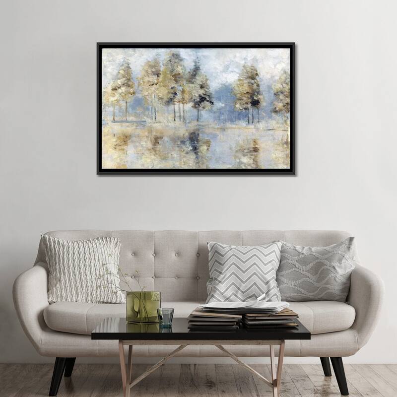 iCanvas "Blue Golden Forest" by Sally Swatland Framed Canvas Print